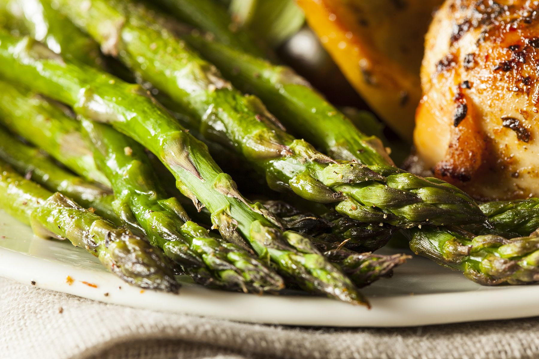 Homemade Healthy Baked Asparagus with bone doctors premium spice blend